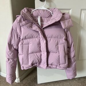NWOT Lululemon Wunder Puff Cropped Jacket- Pink Peony